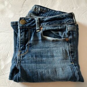 American Eagle blue skinny stretch jeans Sz 2